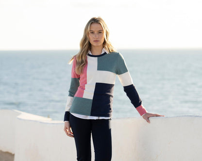 Marble Sweater 8055 Pink