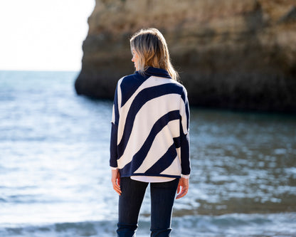 Marble Sweater 8068 Navy