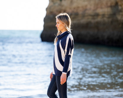 Marble Sweater 8068 Navy