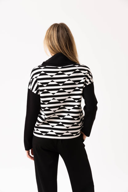 Marble Sweater 8106 Black/White