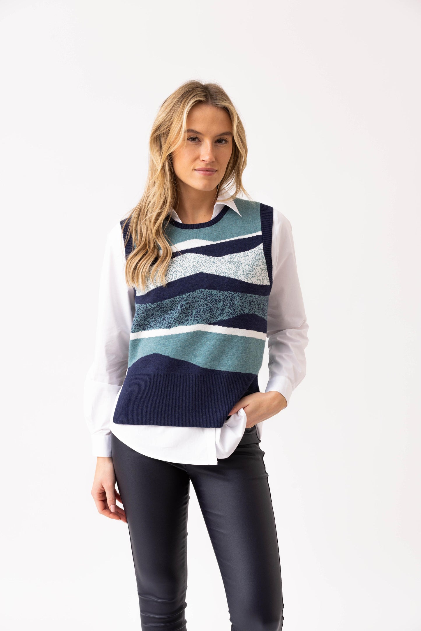 Marble Vest Top 8107 Sea Foam