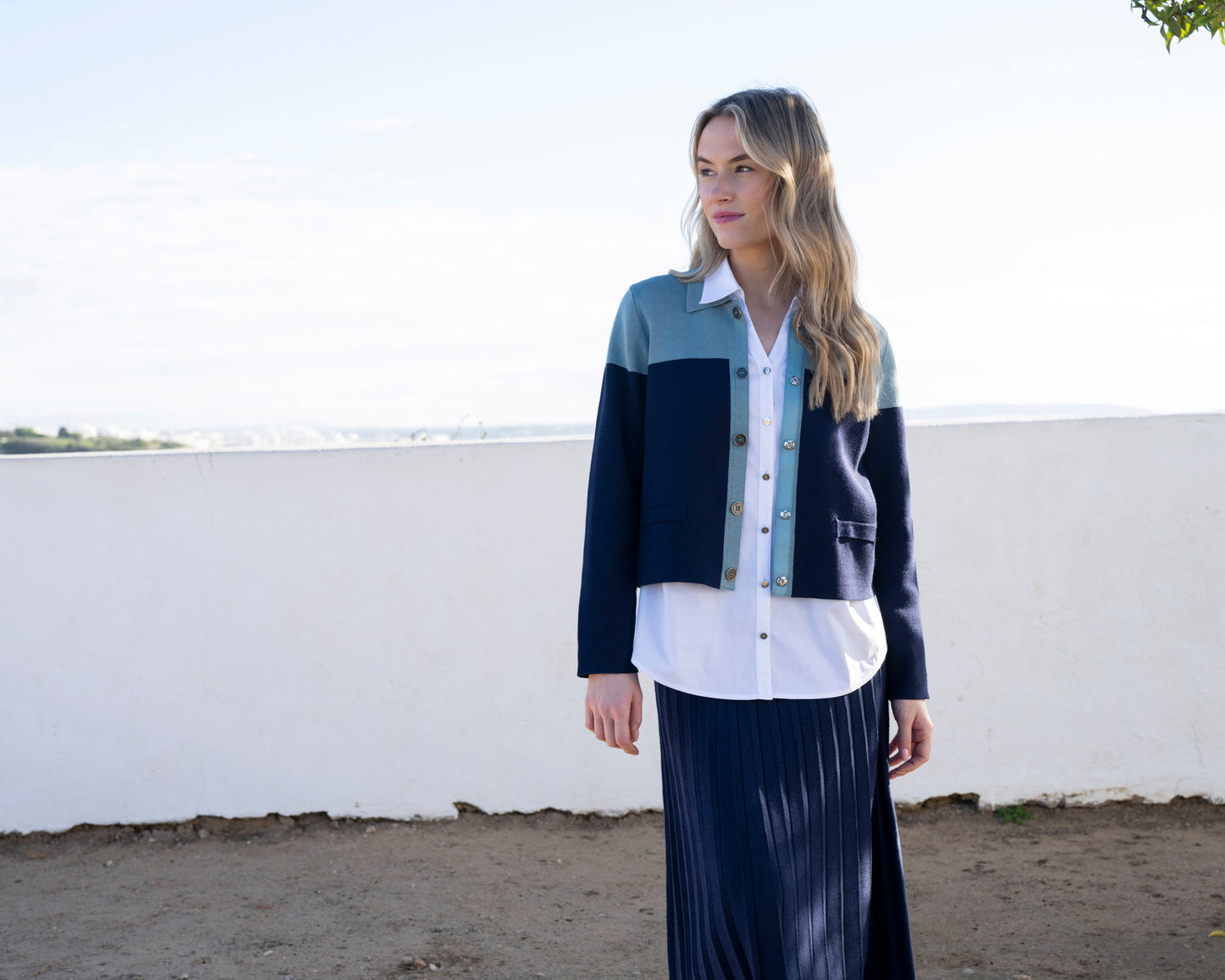 Marble Cardigan 8115 Sea Foam