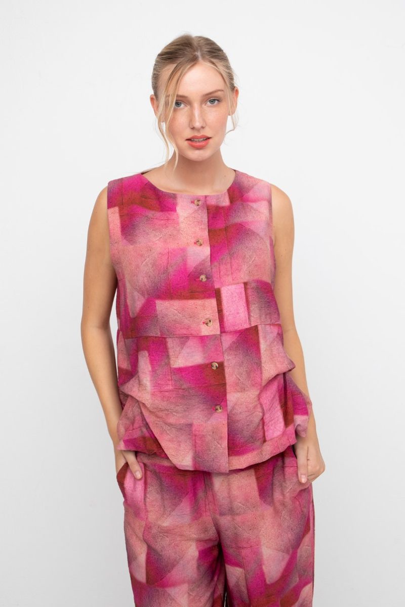 Ozai N Ku Shirt 860704 Pink Reflection