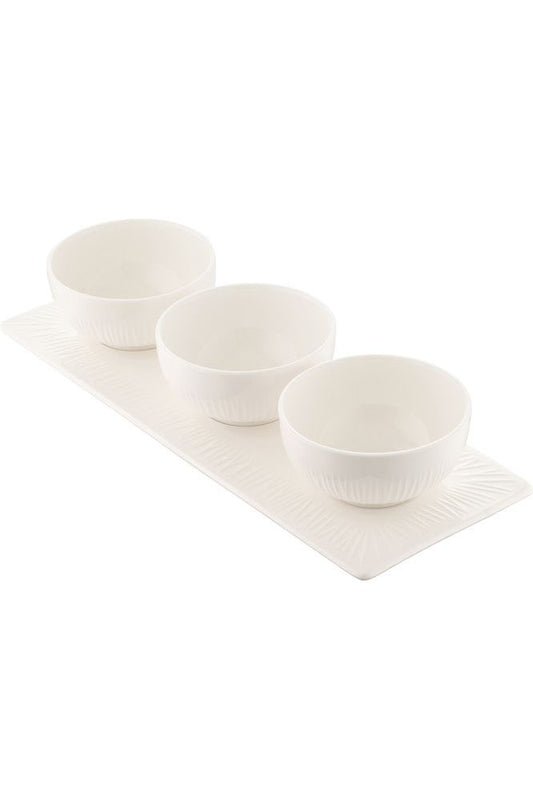 Belleek Living Erne Triple Bowl Set