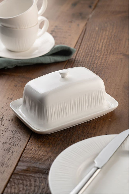 Belleek Living Erne Butter Dish