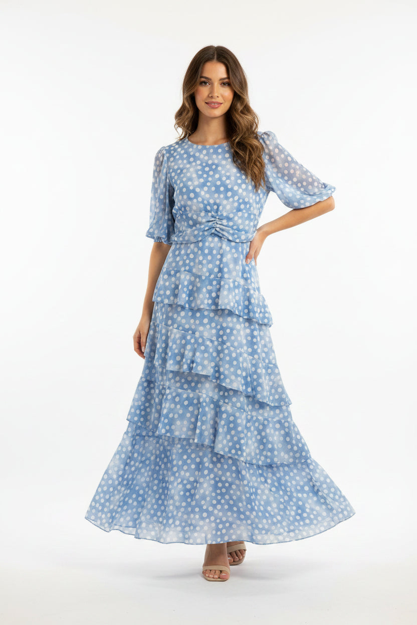 Katie Polka Dot Blue Dress