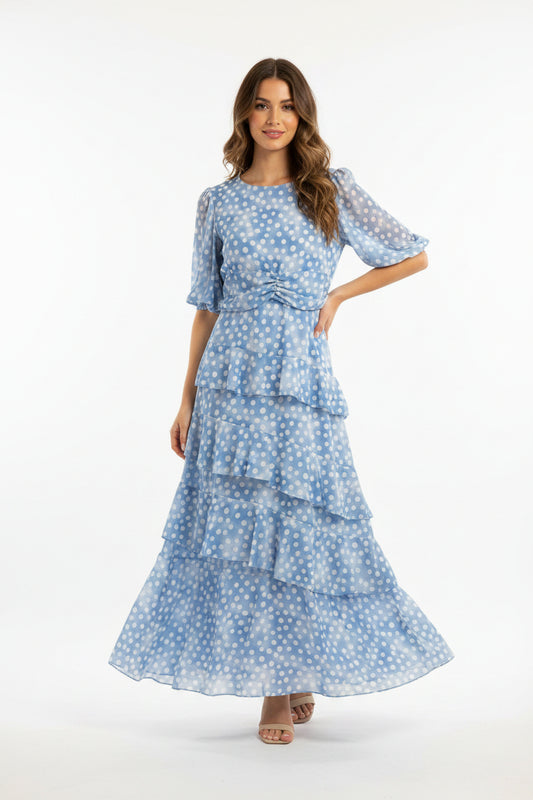 Katie Polka Dot Blue Dress