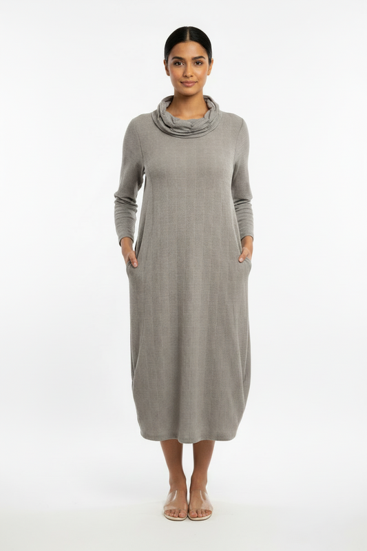 My Soul Stretch Bubble Dress Sand