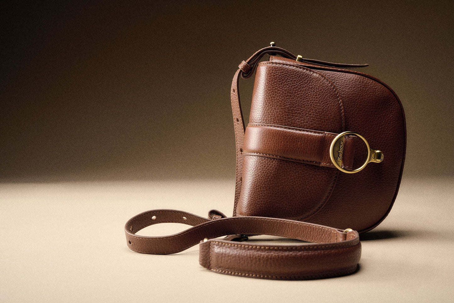 Barbour Elm Leather Bag Brown