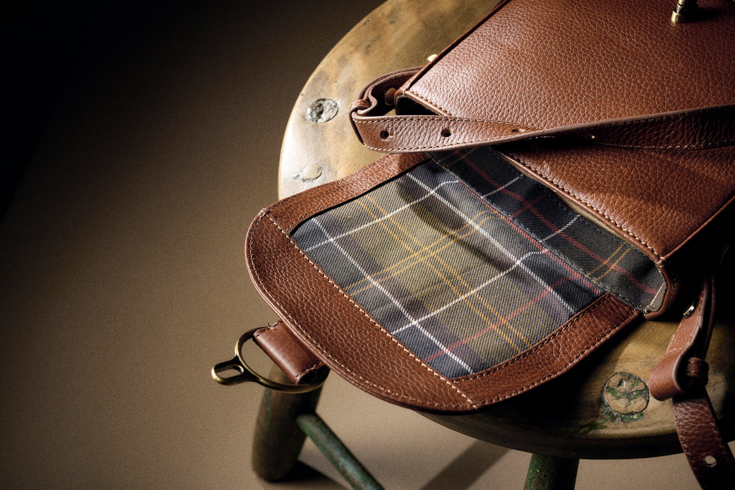 Barbour Elm Leather Bag Brown