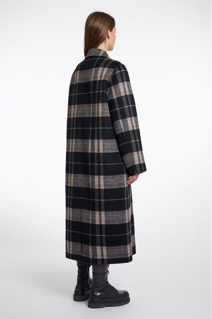 Rino & Pelle Grey/Black Check Adria Coat