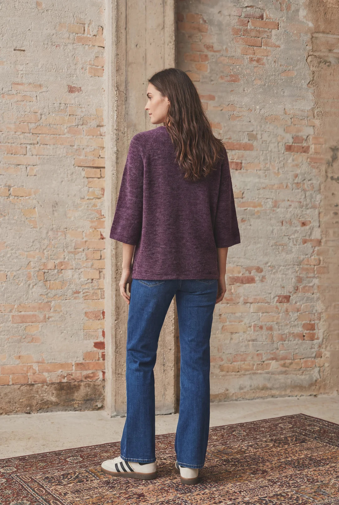 I Say Anna S/S Pullover Aubergine