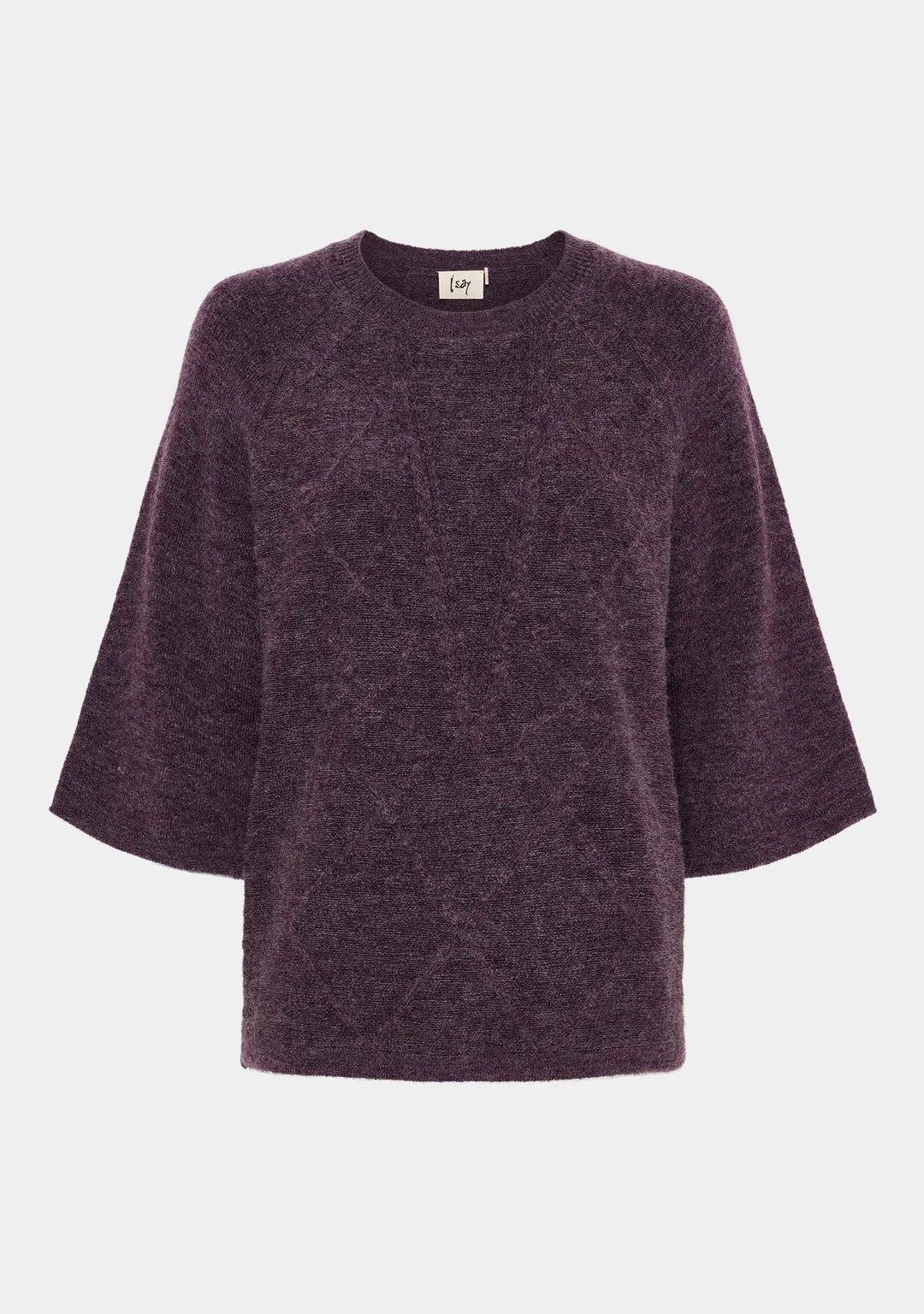 I Say Anna S/S Pullover Aubergine