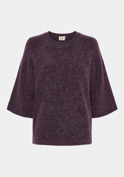 I Say Anna S/S Pullover Aubergine