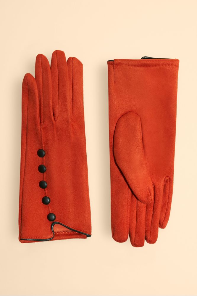 AW24 Powder Beatrice Faux Suede Gloves