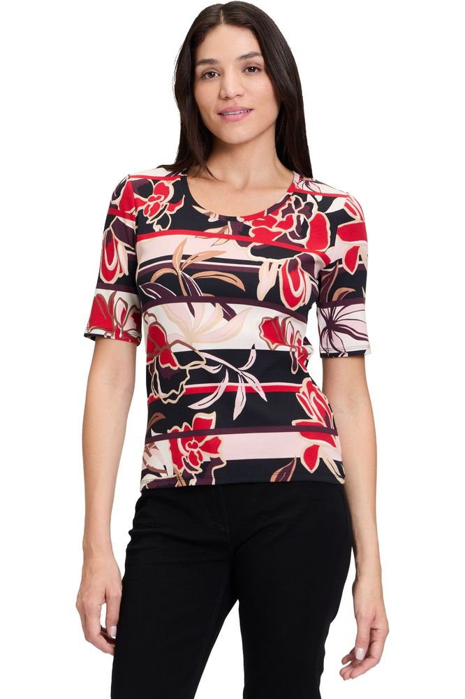 AW24 Betty Barclay Floral Rib Top