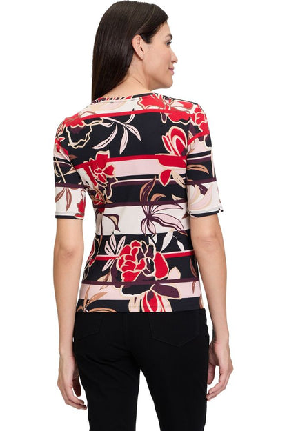 AW24 Betty Barclay Floral Rib Top