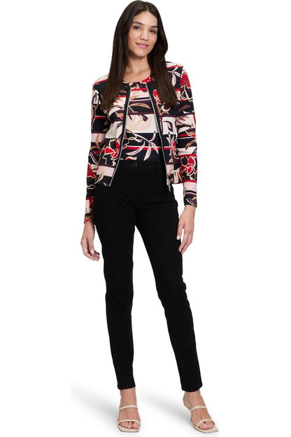 AW24 Betty Barclay Floral Rib Top