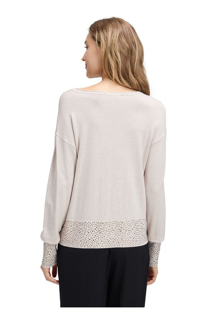 Betty Barclay Beige Sequin Cuff Knit
