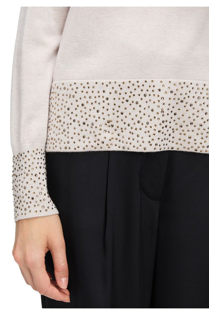 Betty Barclay Beige Sequin Cuff Knit