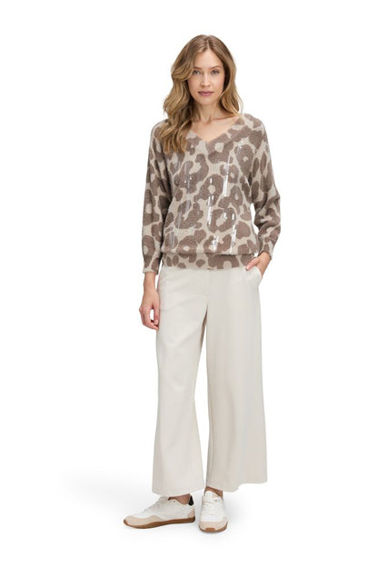 Betty Barclay Taupe Animal Print Knit