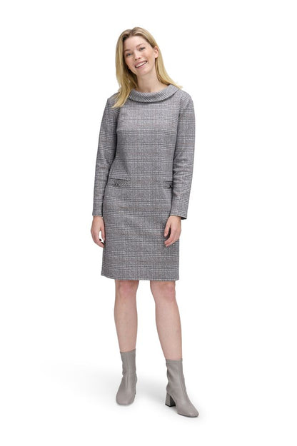 Betty Barclay Grey/Beige Checked Dress