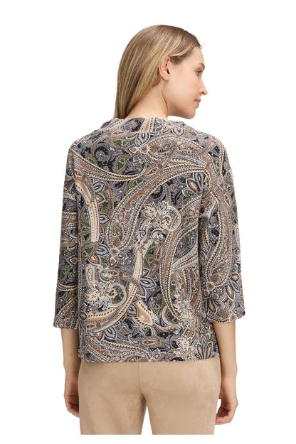 Betty Barclay Grey Paisley Print Sweatshirt