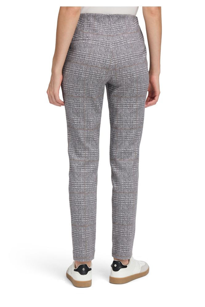 Betty Barclay Grey/Beige Checked Trousers