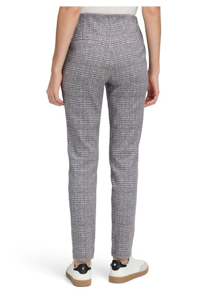 Betty Barclay Grey/Beige Checked Trousers