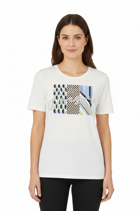 Betty Barclay Patch Cream/Green T-Shirt 2753/1092