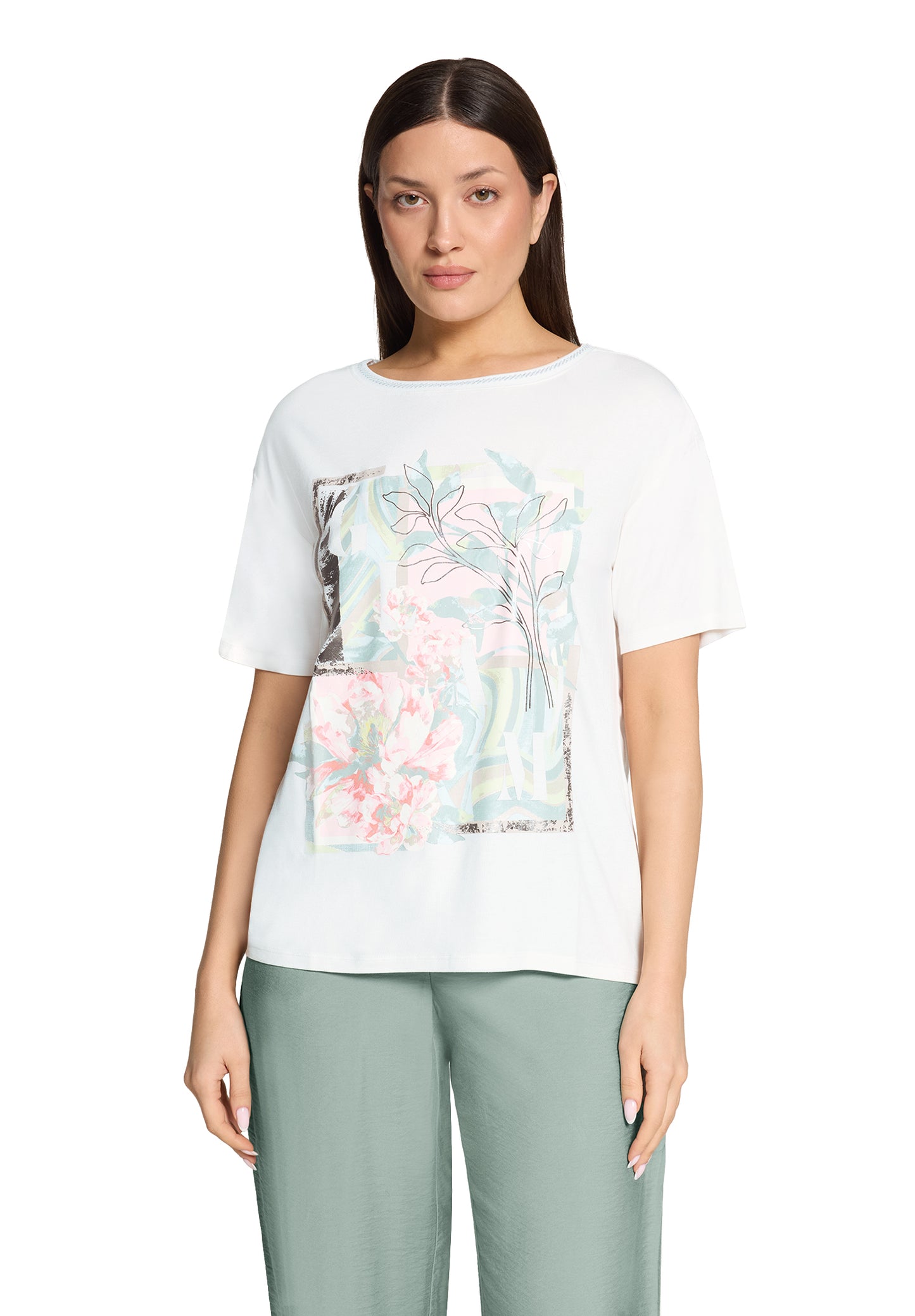 Betty Barclay Patch Cream/Green T-Shirt 2777/1818