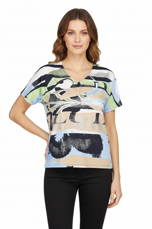 Betty Barclay Blue/Beige T-Shirt 2751/1813