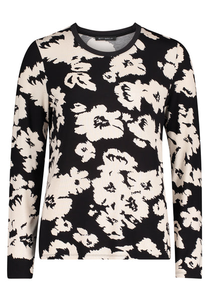 Betty Barclay Top Black/Cream 2713/1778