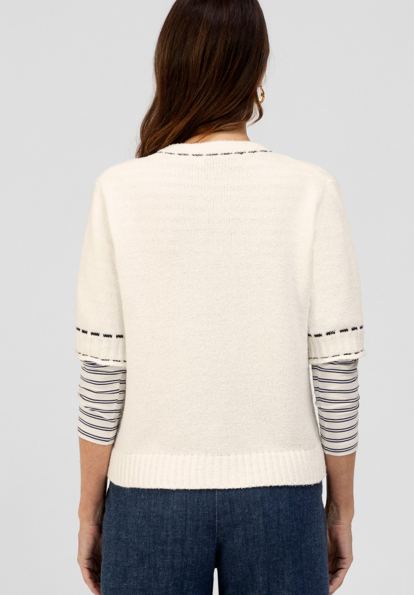 Bianca Rene Stitch Cardigan Off White