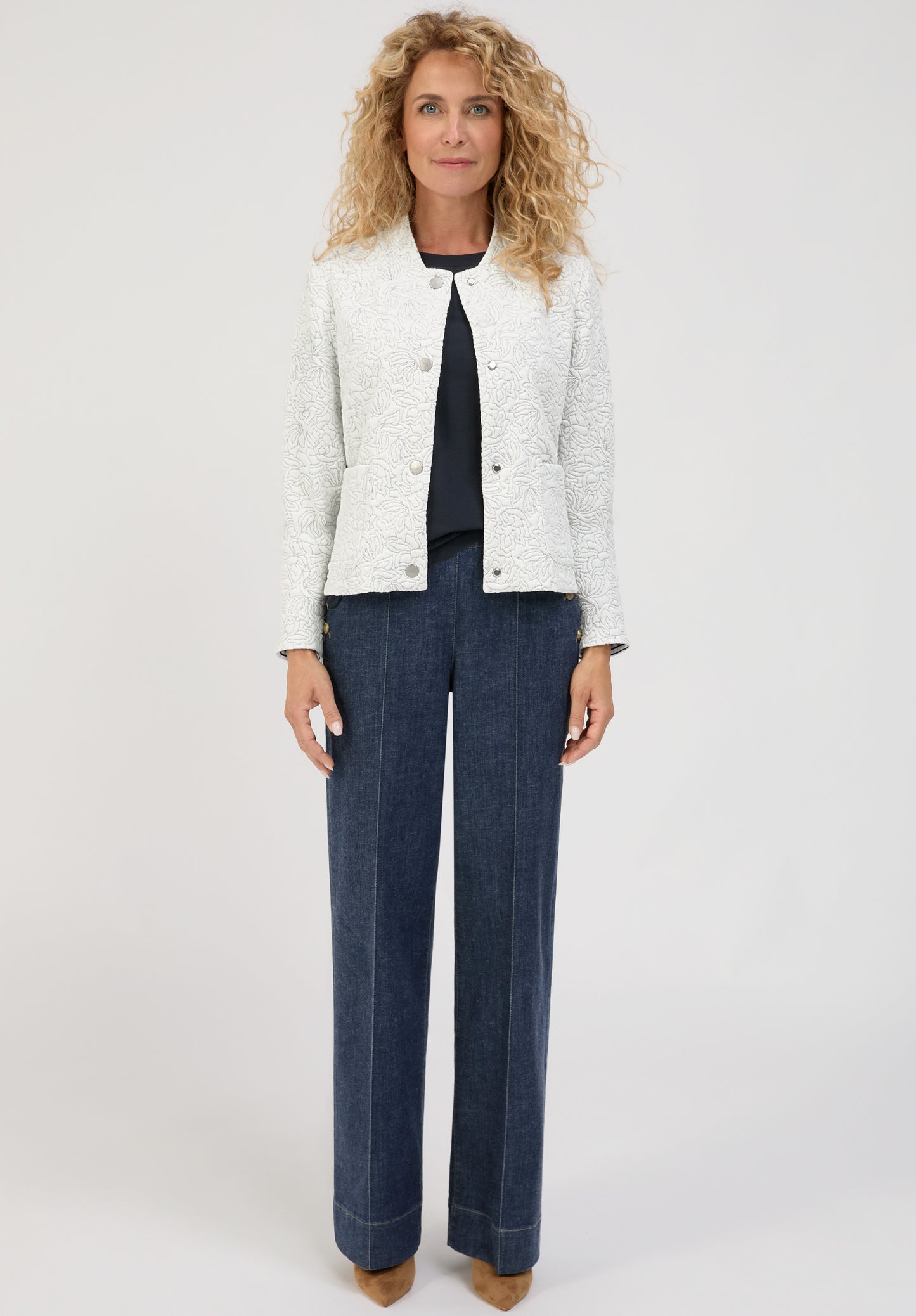 Bianca Dinia Flower T-Shirt Navy