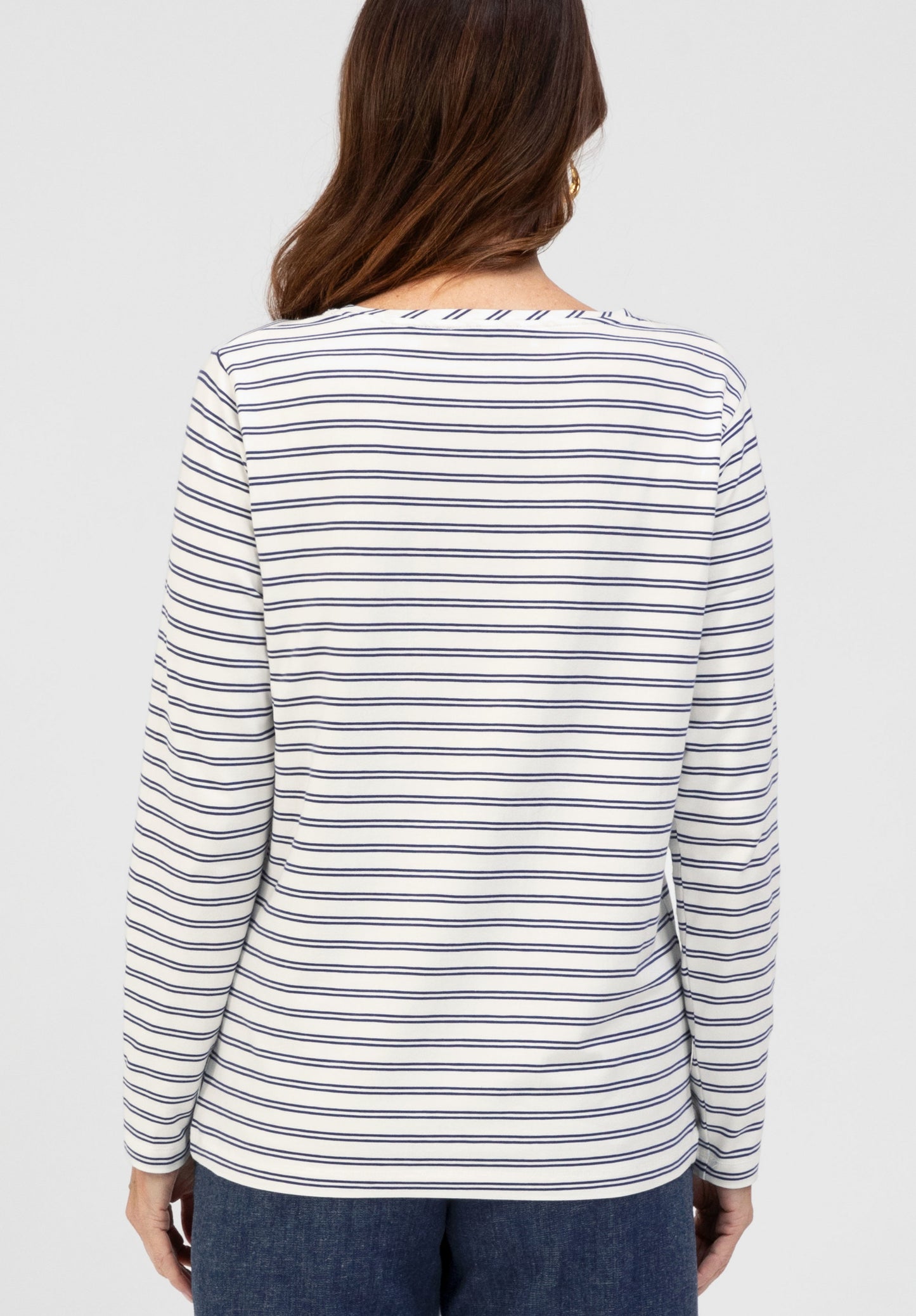Bianca Dami Stripe Top Navy/White