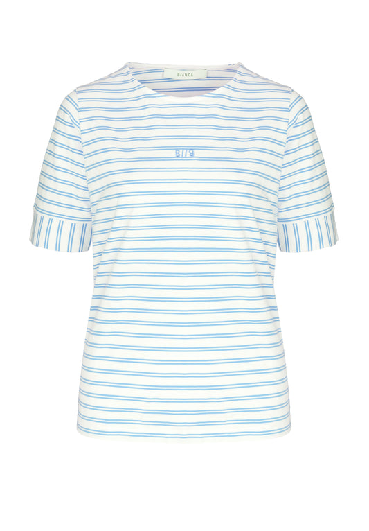 Bianca Dinia Stripe T-shirt - Blue Vision