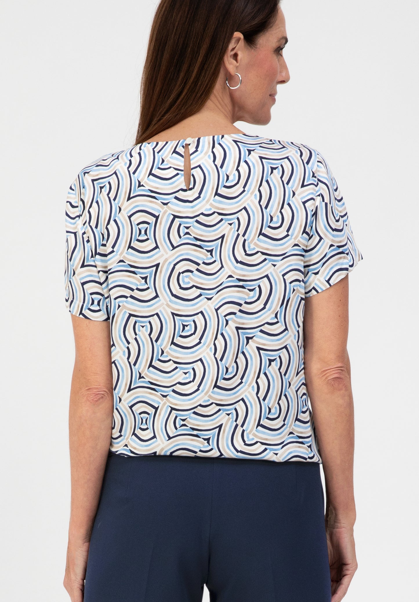 Bianca Darin Blouse Blue Mix