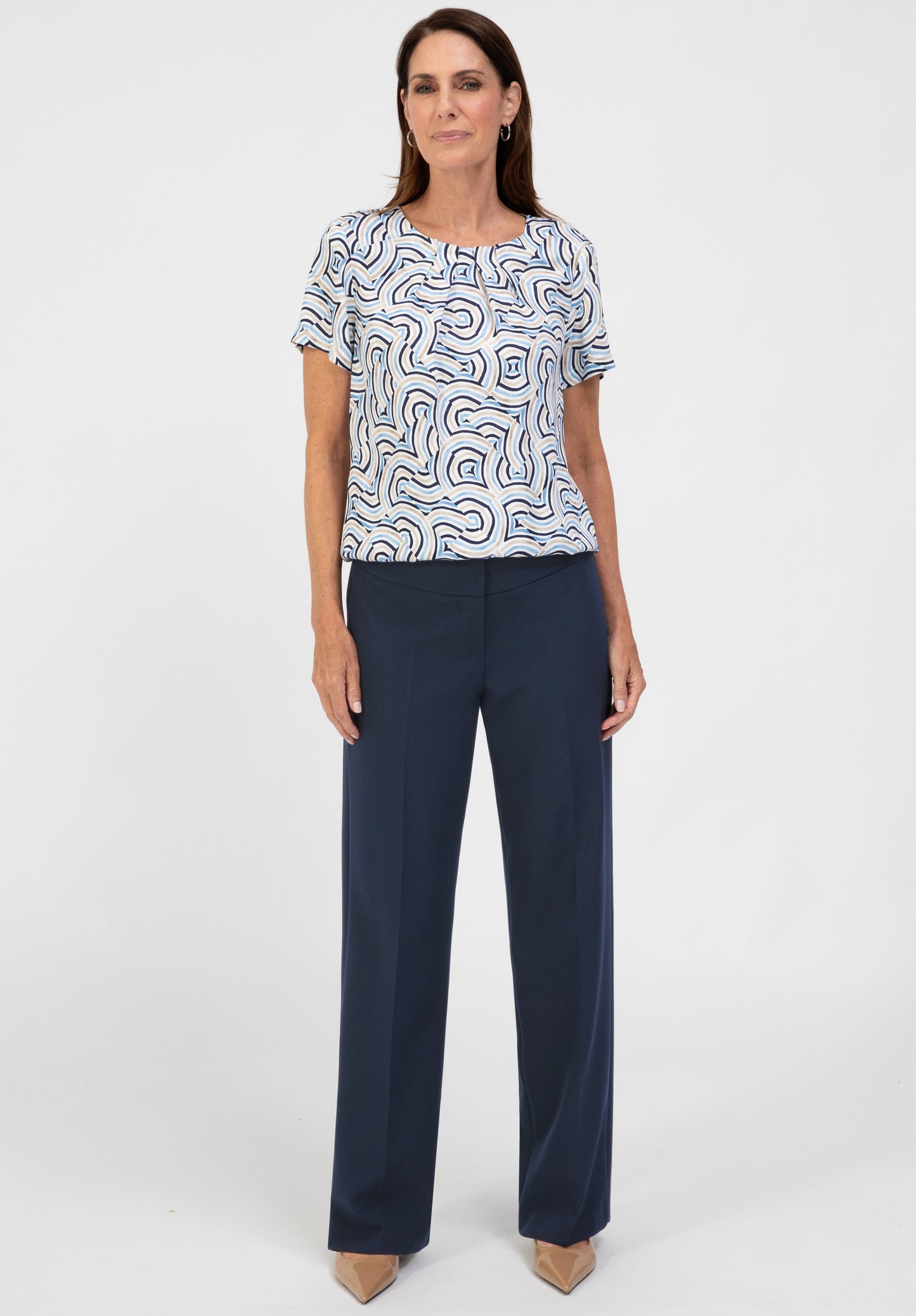 Bianca Darin Blouse Blue Mix