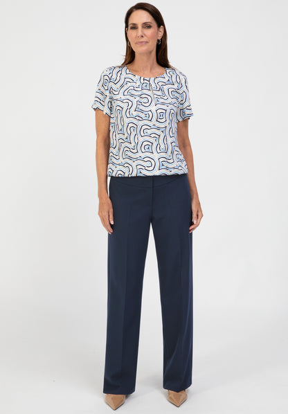 Bianca Darin Blouse Blue Mix