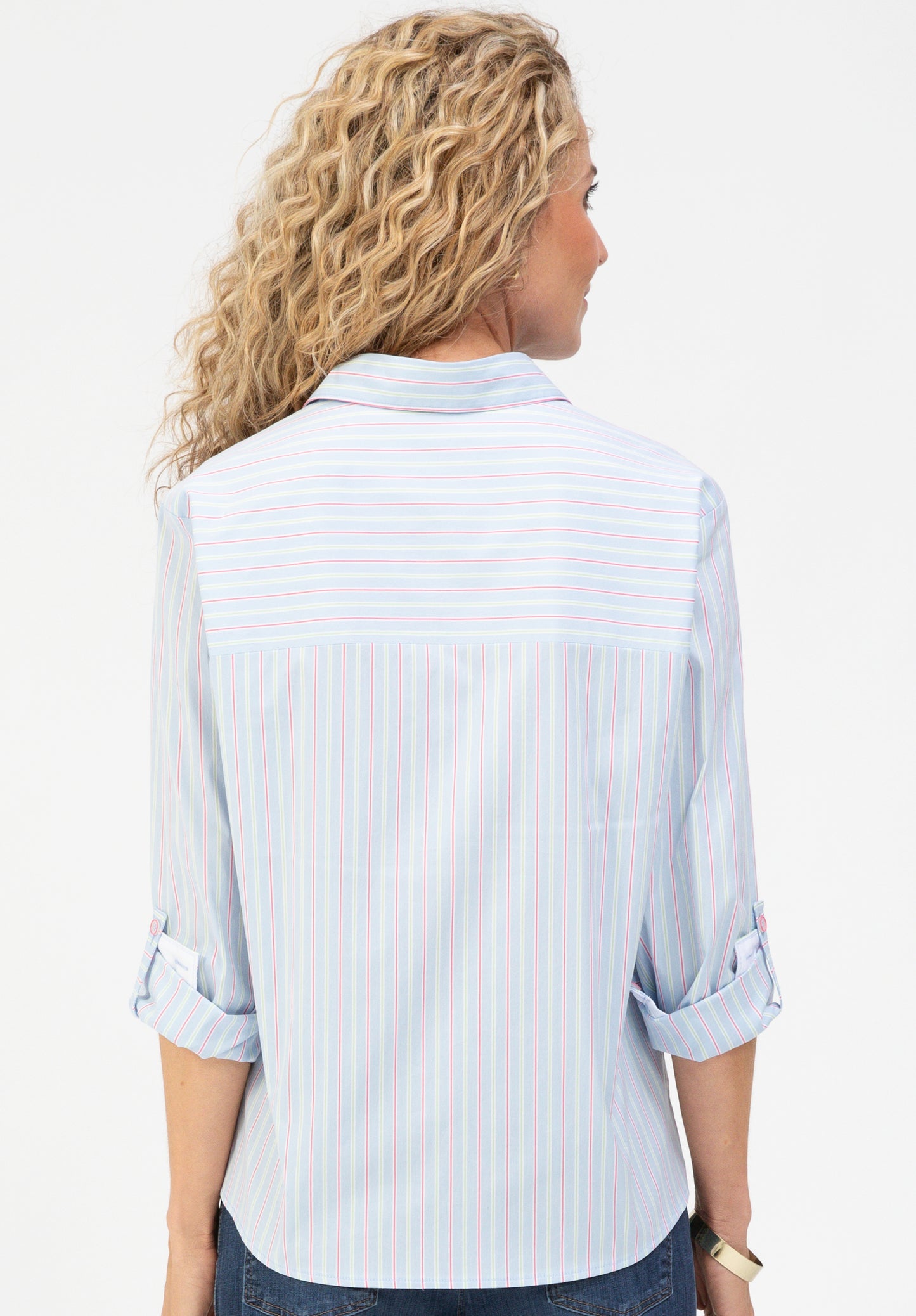 Bianca Anina Stripe Blouse - Blue Vision