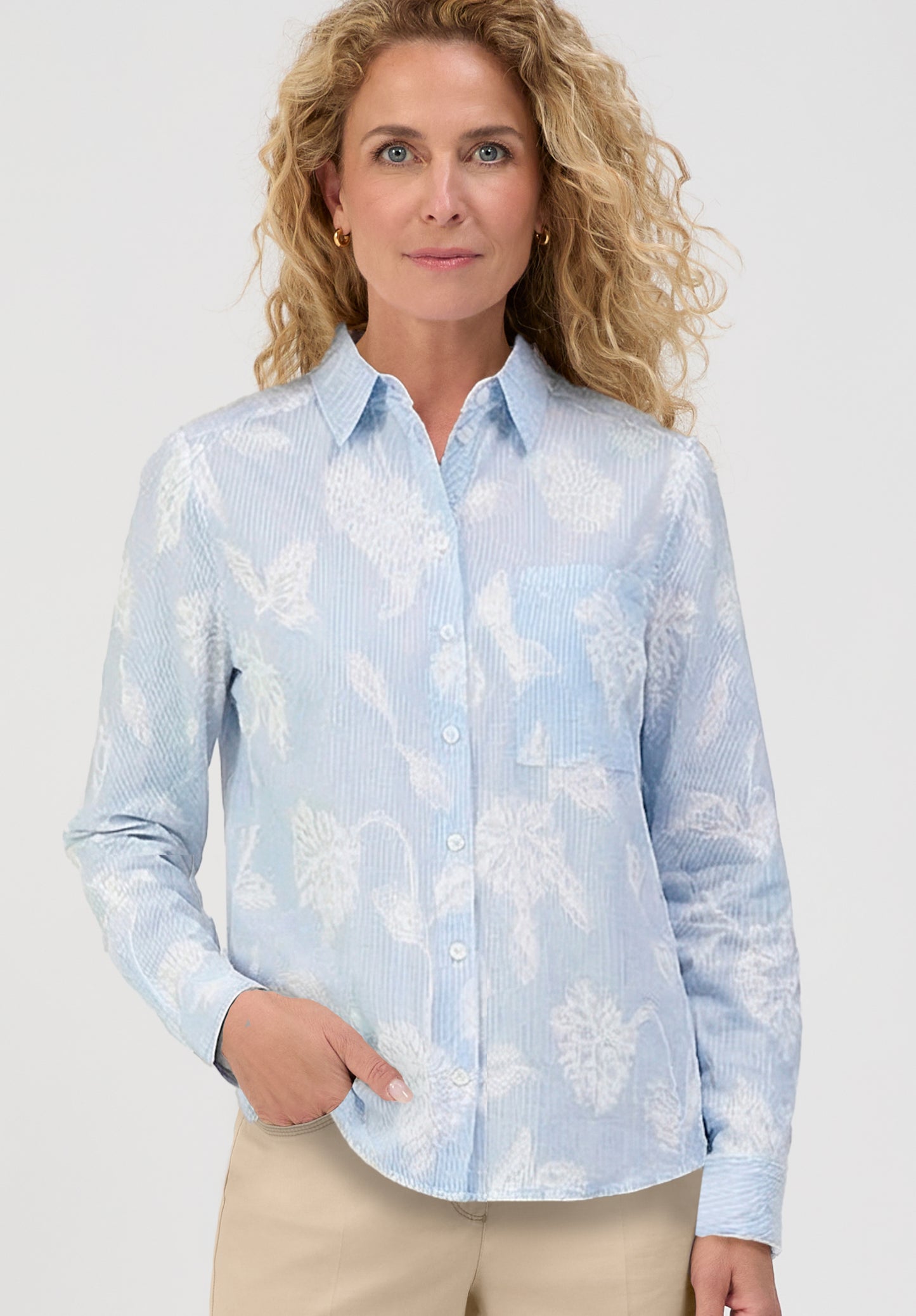 Bianca Alina Blue Floral Blouse