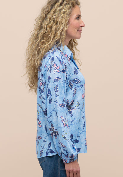 Bianca Adina Blouse - Blue Vision
