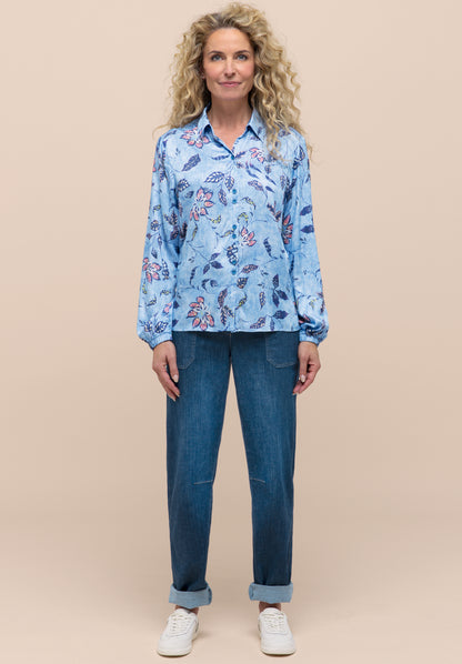 Bianca Adina Blouse - Blue Vision