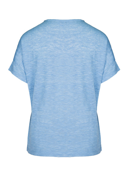 Bianca Julie V-Neck T-shirt - Blue Vision