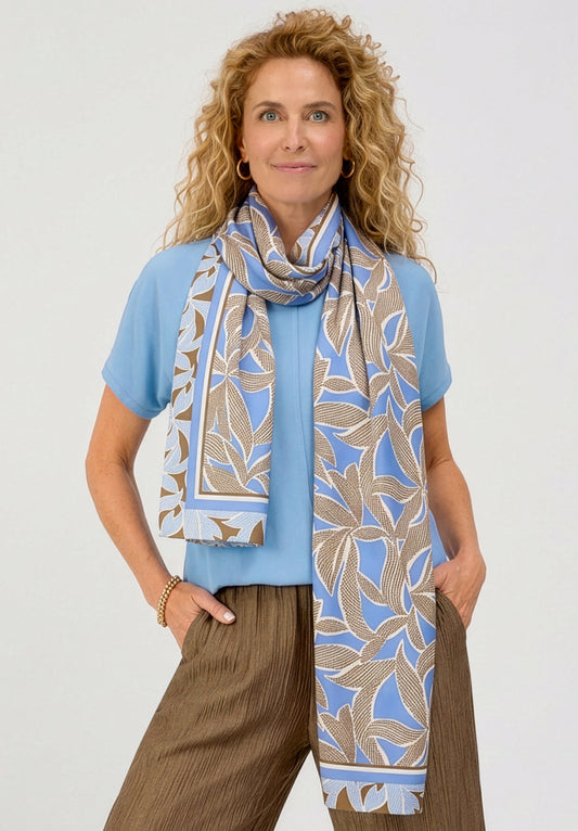 Bianca Saba Print Scarf Blue
