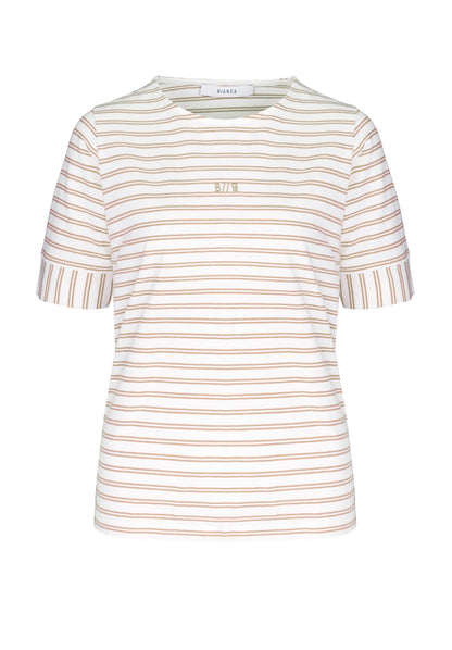 Bianca Dinia Stripe T-shirt - Taupe