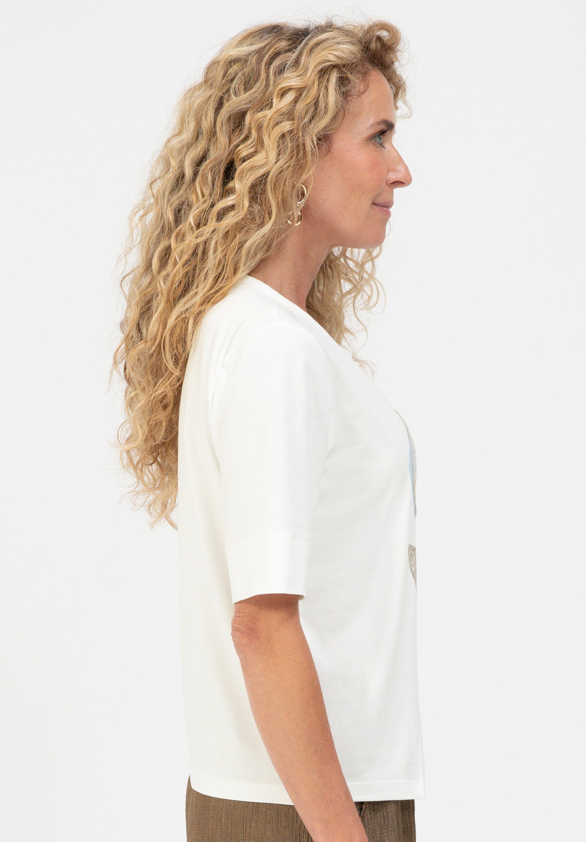 Bianca Dinia Floral T-Shirt White