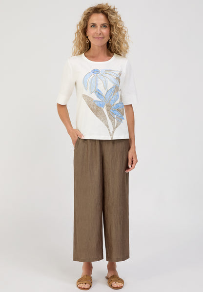 Bianca Dinia Floral T-Shirt White