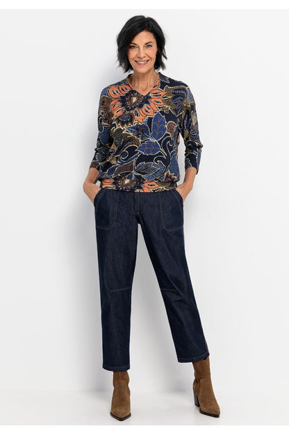 Bianca Blue Mix Kayla Blouse